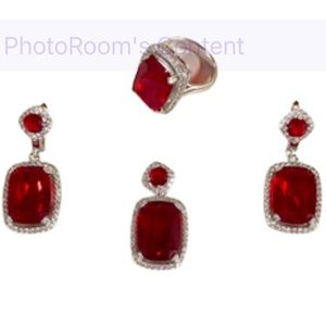 Ruby jewelry set